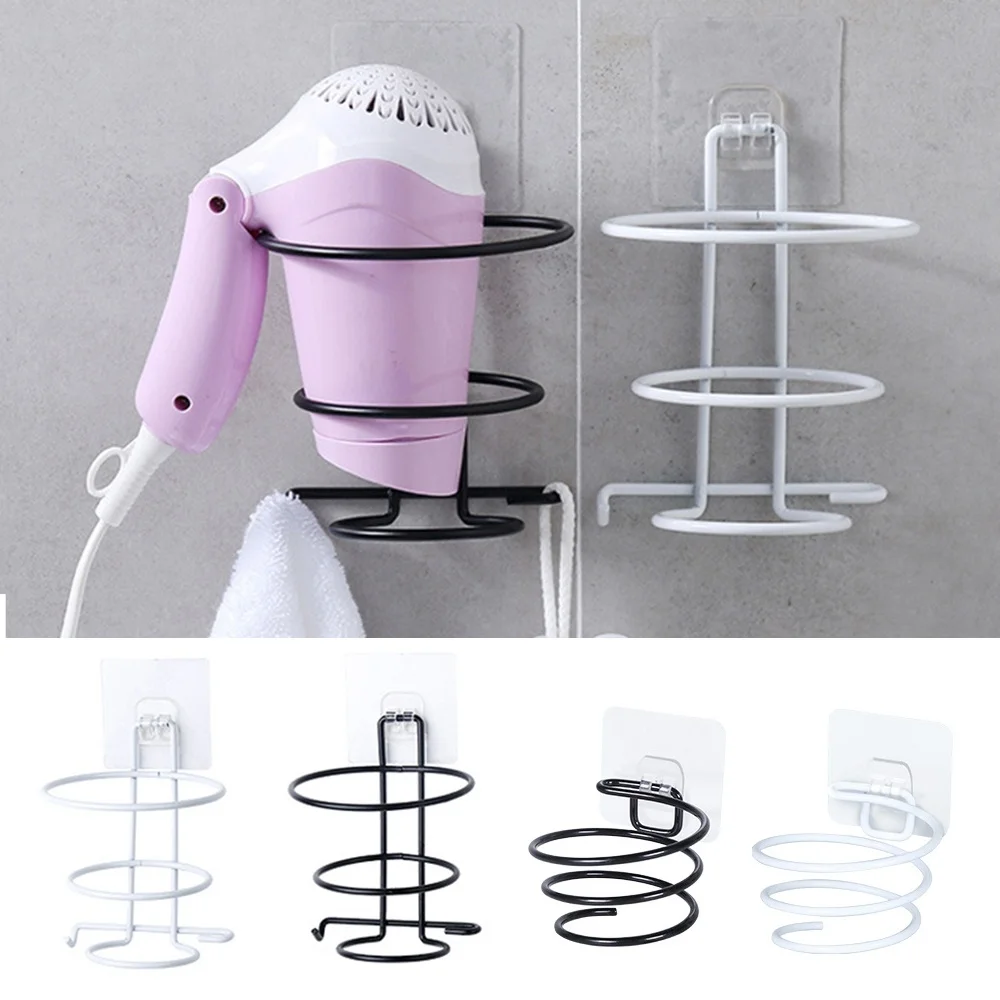 Металлическая стойка для фена настенный кронштейн ванной крючки полка хранения