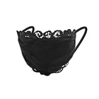 Дышащая моющаяся Тканевая маска, женская черная Цветочная вышитая кружевная Регулируемая сетчатая тонкая дышащая маска, уличная маска для рта