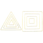 4 шт. 5101520 см, металлические кольца в форме Ловца снов, треугольные квадратные макраме, свадебные золотые кольца, украшения для стен, венок