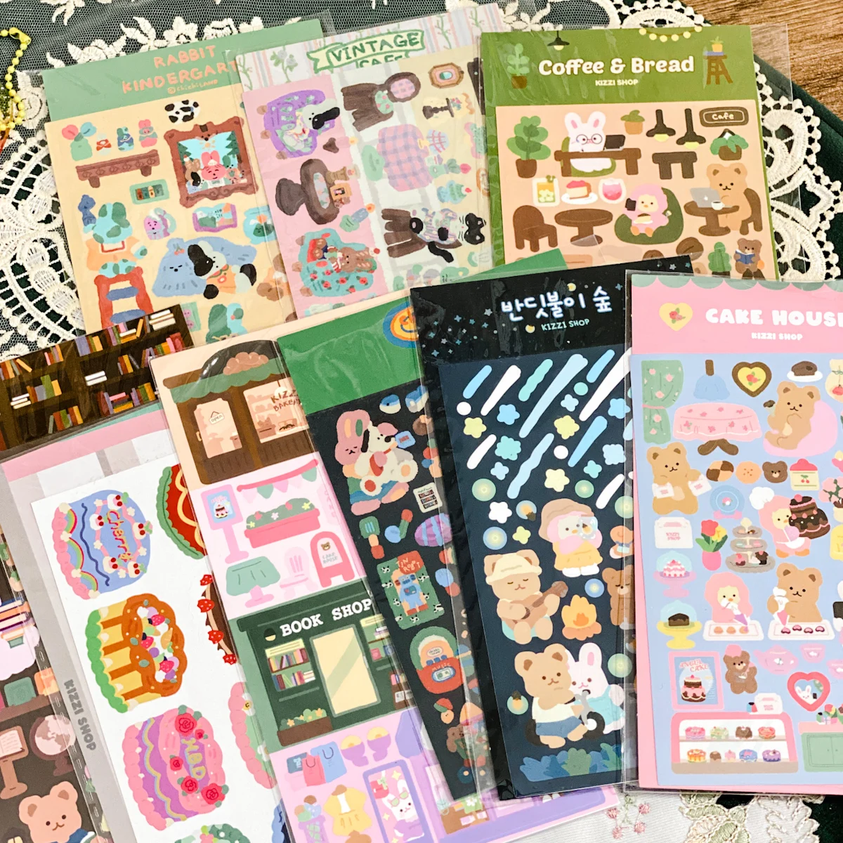 9 шт. декоративные наклейки в виде медведя кофейни | Канцтовары для офиса и дома