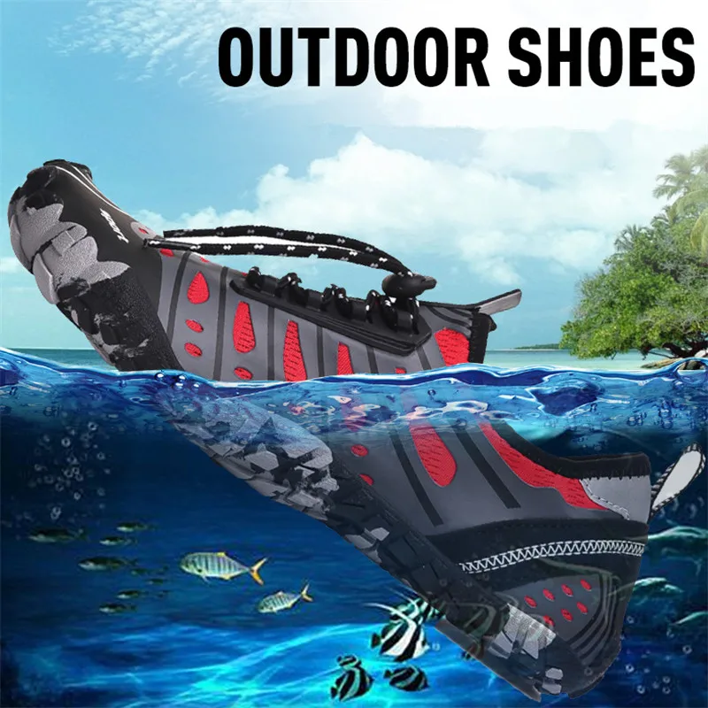 

New Swimming Water Shoes Men Barefoot Outdoor Beach Sandals Woman Upstream Aqua Shoes Nonslip River Sea Diving Sneakers Unisex