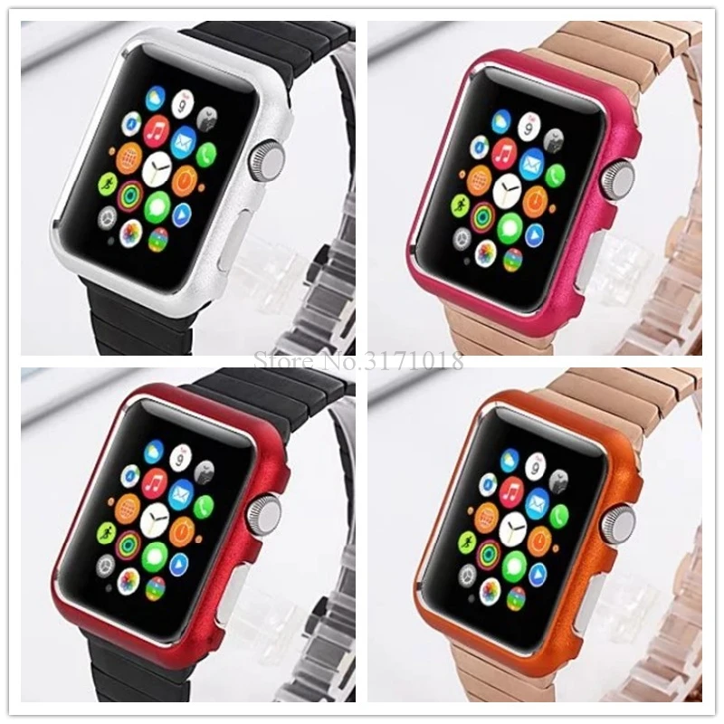 Роскошный чехол для часов с металлической рамкой для Apple Watch 38 мм 42 мм бампер из алюминиевого сплава для iWatch серии 3 2 защитный корпус