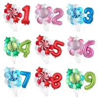 13pcs mix 30inch number foil balloons 18inch lollipop candy helium globos set for kids birthday party decors xmas party supplies
