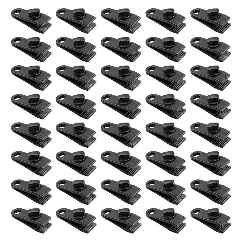 

Hot SV-Tarp Clips Heavy Duty Lock Grip,40 Pcs Awning Clamp Suit For Camping Farming Tarps Canopy Car Swimming Pool Covers Boat