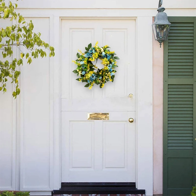 

Artificial Flower Wreath Spring Summer Door Garland Front Door Window Wreath Wedding Hanging Ornament Home Decor