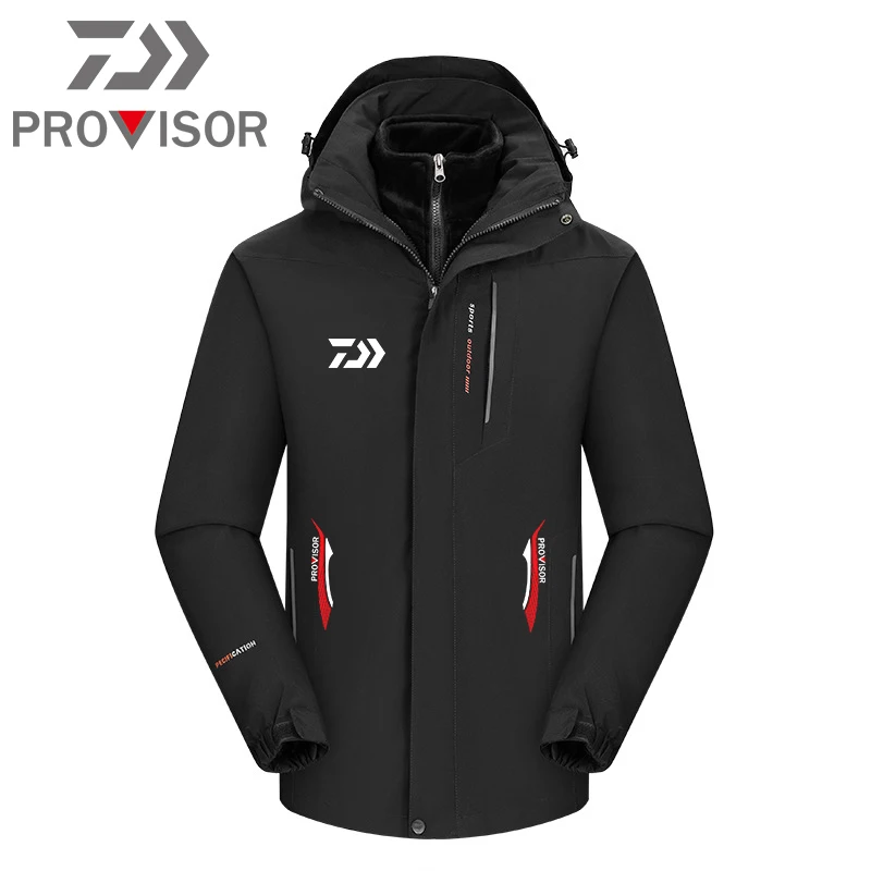 Рыболовная куртка Daiwa, Мужская одежда для рыбалки, утепленное пальто, рыболовная рубашка, зимняя одежда для рыбалки, уличная одежда с нескол...