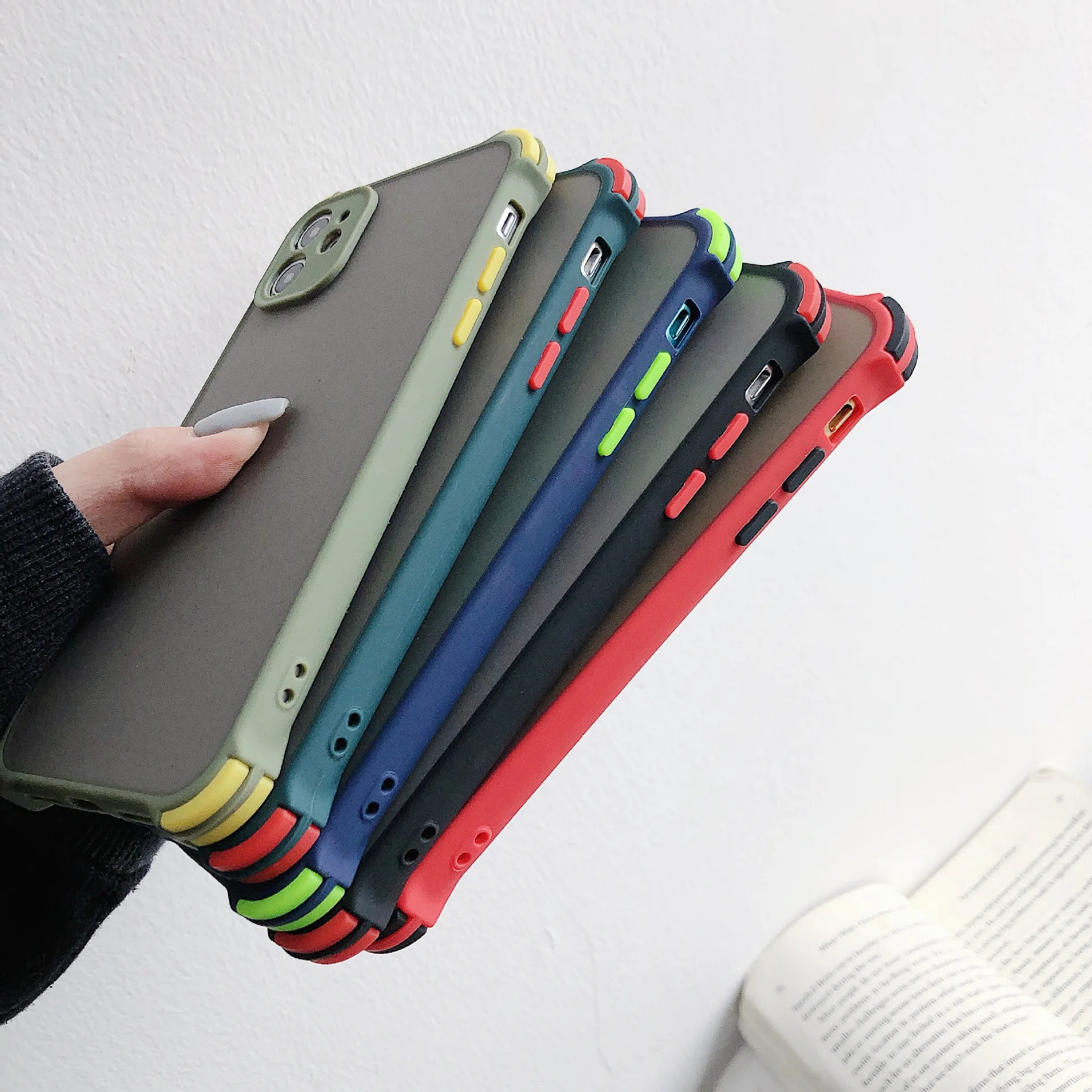 

Camera Protection Bumper Phone Cases For iPhone 11 11 Pro Max XR XS Max X 8 7 6 6S Plus Matte Translucent Shockproof Back Cover