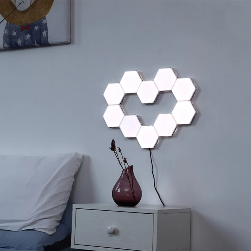 

Стикеры для украшения стен, лампа внутренней отделки сенсорный Сенсор креативные светильники для спальни светодиодный светильник ing Quantum с...