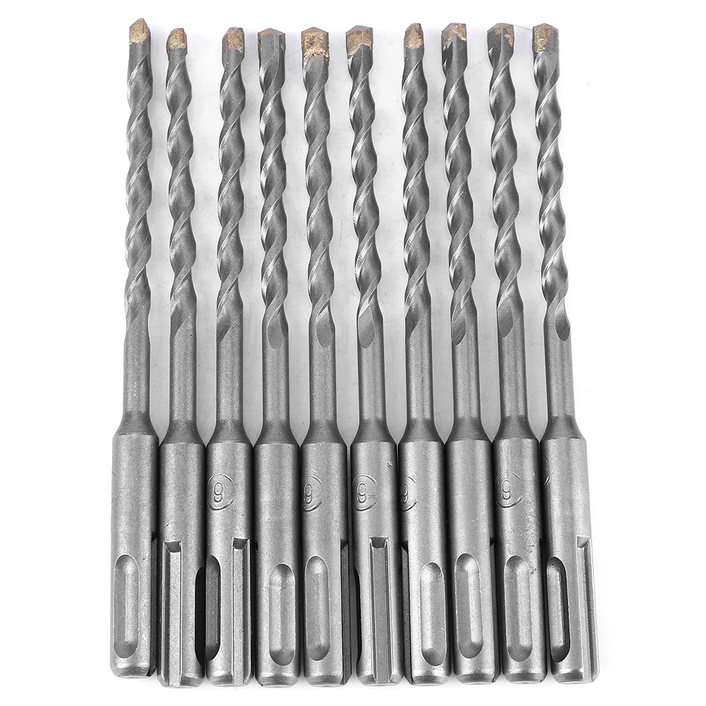 

10pcs Electric Hammer Concrete Drill Bit Set Round Handle Drilling Tool 6X150mm