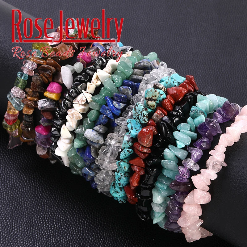 Чакра браслет из бисера натуральный розовый кристалл кварца камень чип бусы