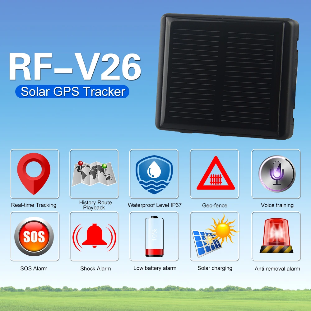 5 шт. Солнечная энергия GPS Wifi GSM трек er RF V26 для коровы крупного рогатого скота