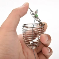 50hotfish small stainless steel wire bait trapping basket fishing gear bait cage bait cage basket feeder bracket bait cage fish