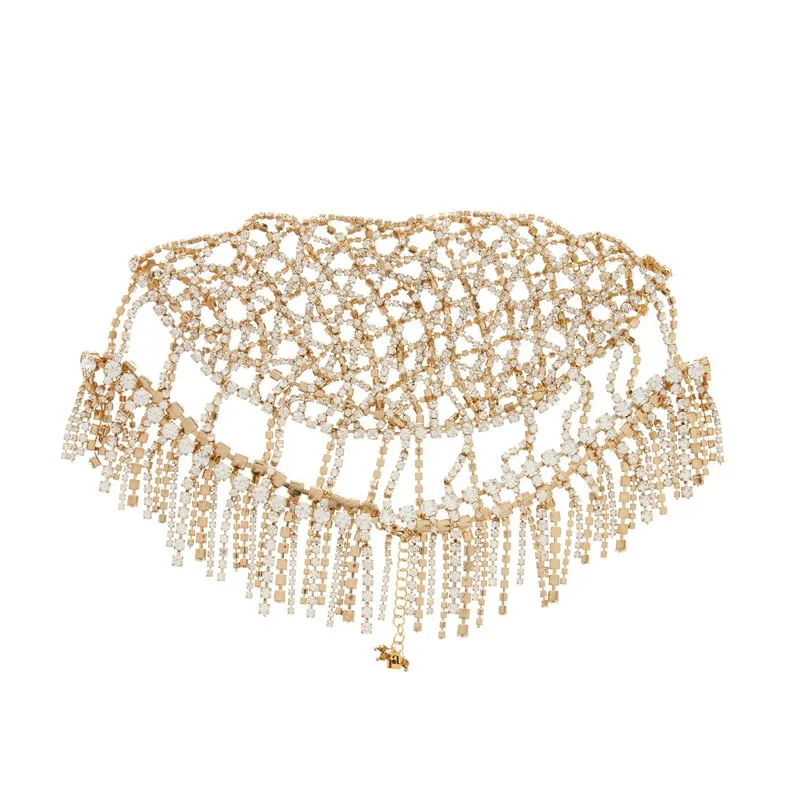 

Tassel Rhinestone headbands Bride Wild crystal hat style hair chain hair accessories wedding Headpiece