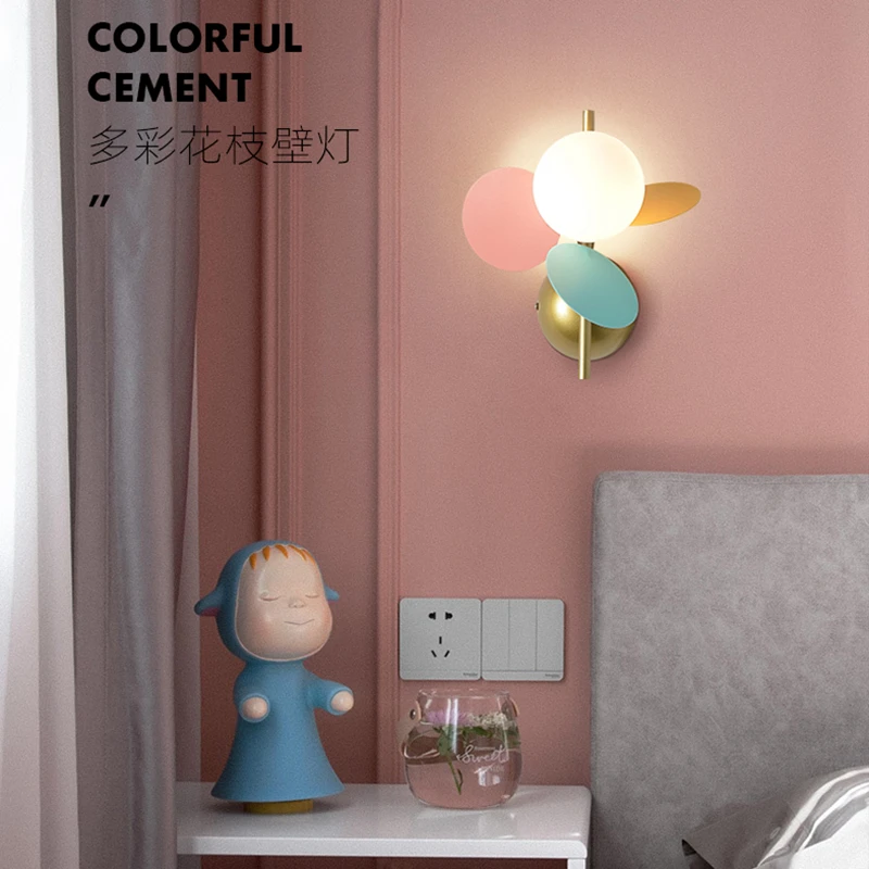 

Modern Contracted Children Room Wall Lamp Nordic Bedroom Bedside Lamp Modern Contracted Hotel Corridor Corridor Decorative Light