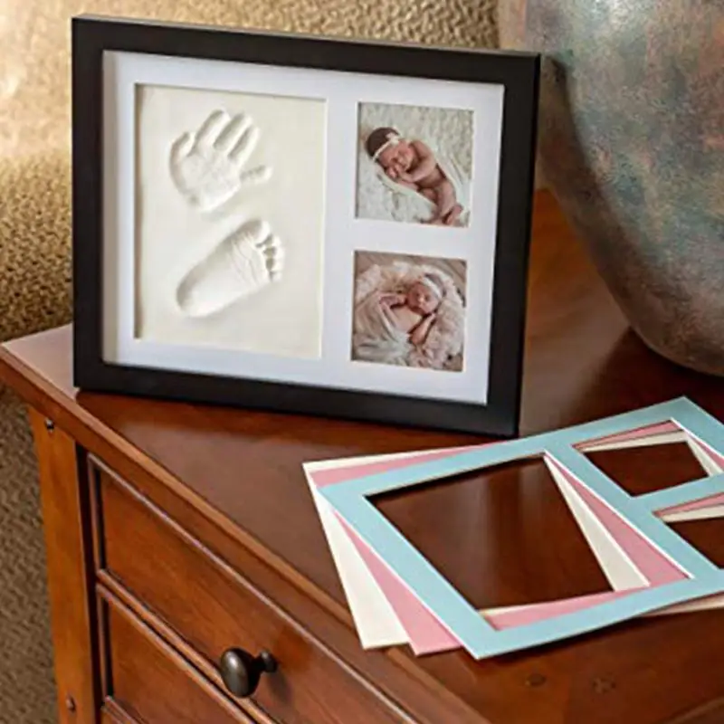 Детские сувениры фоторамка комплект новорожденный отпечаток руки ребенка и
