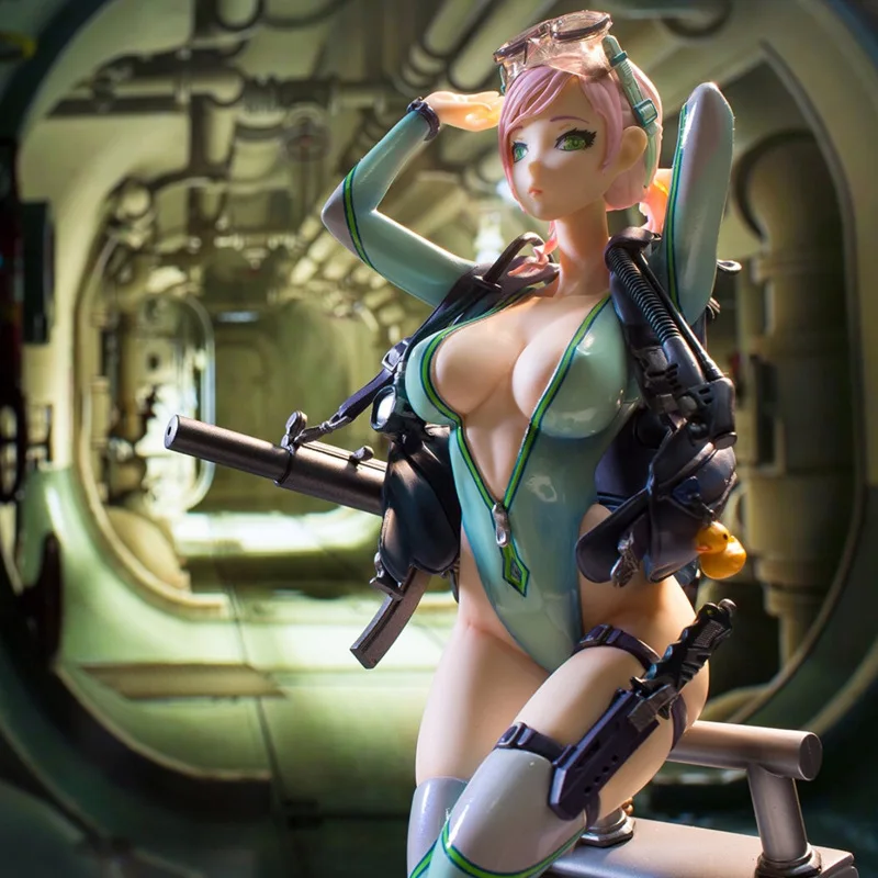 

22cm 1/7 Scale Anime DAMTOYS After-School Arena Third Shot: Froggirl Aegir PVC Action Figure Toy Game Statue Model Doll Gift