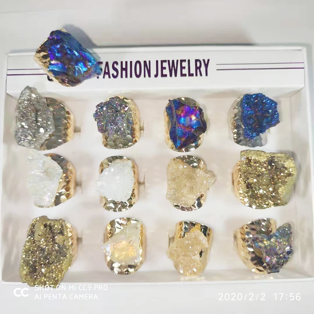 Оптовая продажа лидер продаж кольцо в форме бутона с кристаллами цветное широким