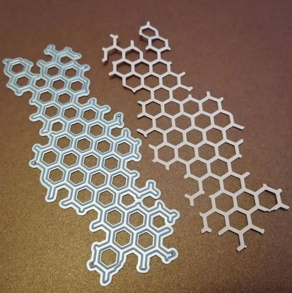 Металлический трафарет с рамкой в виде сот для скрапбукинга фотоальбома