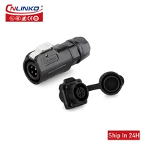 cnlinko lp12 plastic 4pin industrial m12 aviation ip67 waterproof automotive electrical wire plug socket circuit cable connector