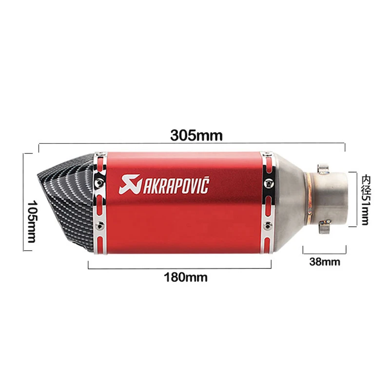 Akrapovic Мотоцикл выхлопная труба глушитель для мотоцикла Escape DB killer для выхлопного мотоцикла Acrapovich Yamaha Xt 600 Benelli Bn302