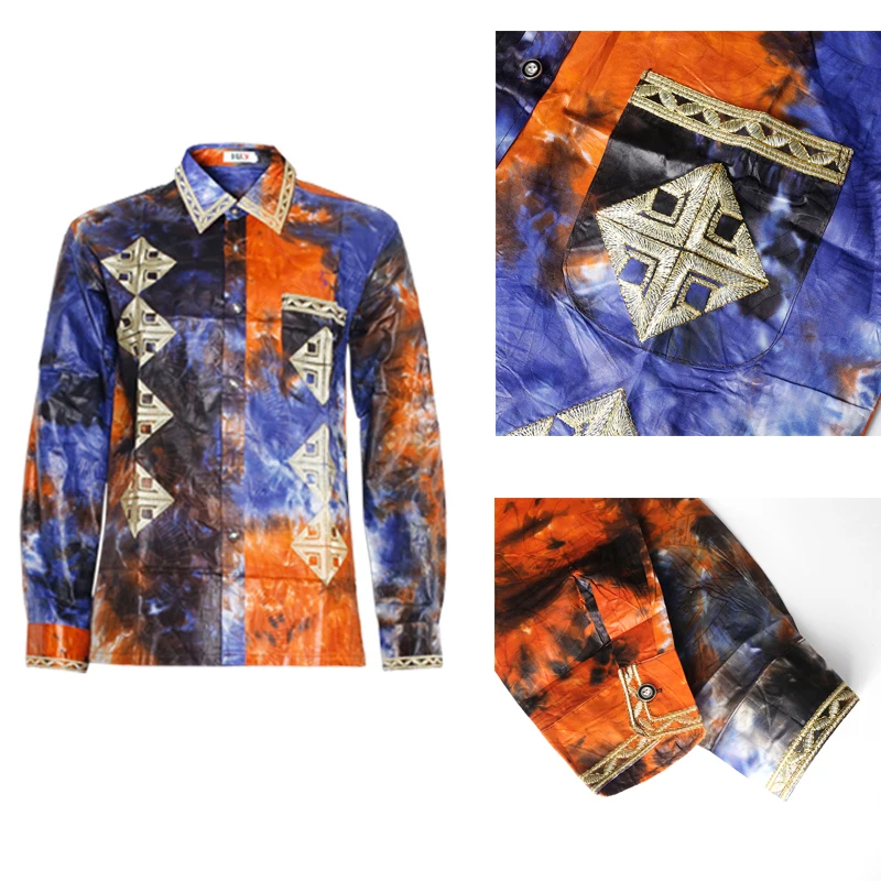 Африканская мужская одежда MD рубашки с вышивкой Дашики топы длинным рукавом 2021