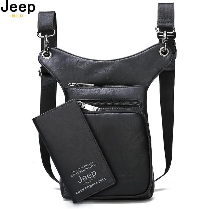 JEEP BULUO, многофункциональные сумки, мужские, маленькие, через плечо, сумка на плечо, спилок, кожа, модная, на ногу, сумка на талию, сумки, новые, для молодых мужчин, мини