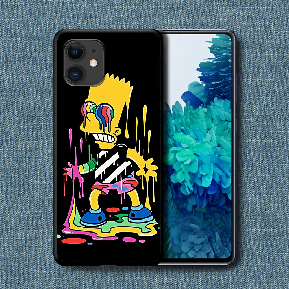 

Funny Cartoon Simpsone Phone Case For iPhone 4 4s 5 5S SE 5C 6 6S 7 8 Plus X XS XR 11 12 Mini Pro Max 2020 black Prime 3D Shell