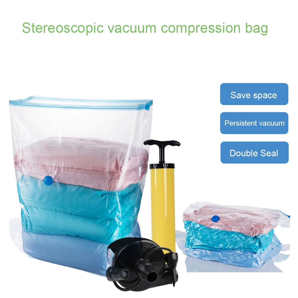 Прозрачный домашний вакуумный мешок для игрушек багажа одежды одеял подушек