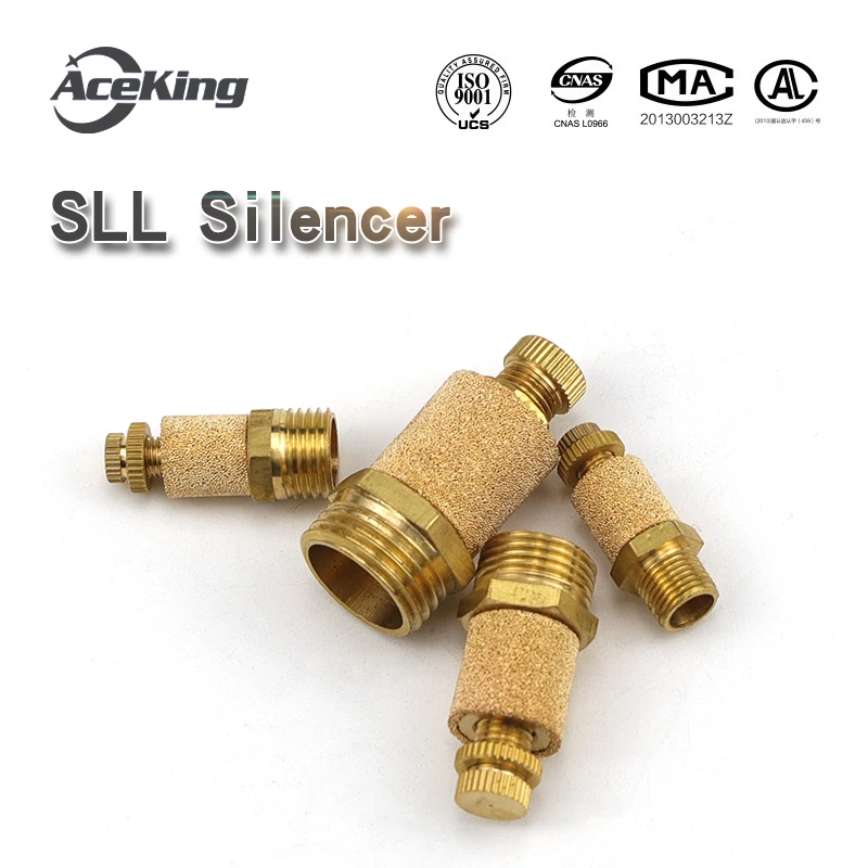 Пневматический латунный Регулируемый глушитель выхлопной клапан 1/8 дюйма/1/4