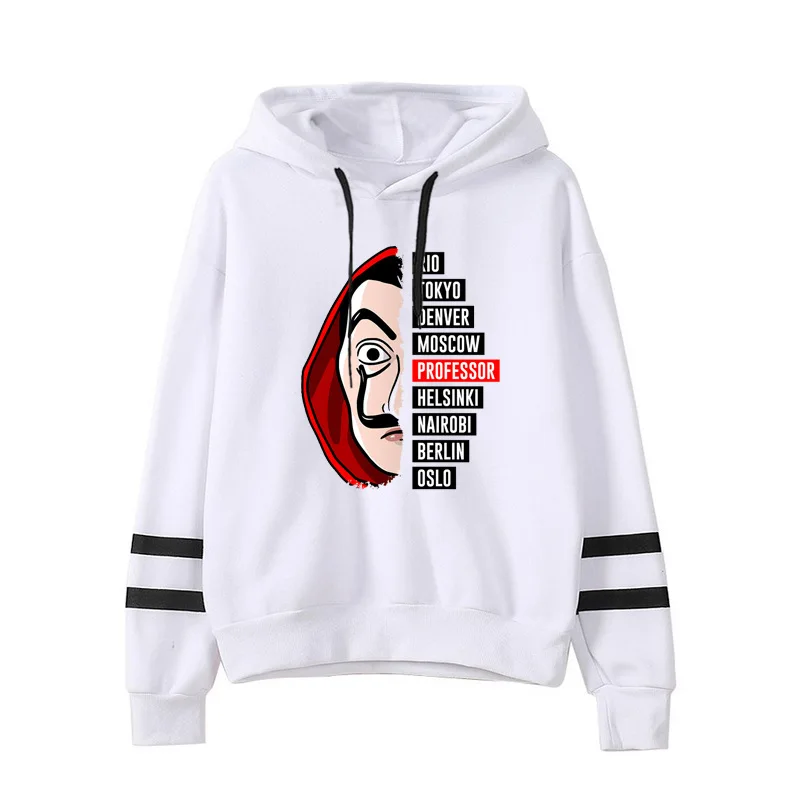 Свитшот унисекс с капюшоном модный Повседневный пуловер 3D принтом la casa de papel для