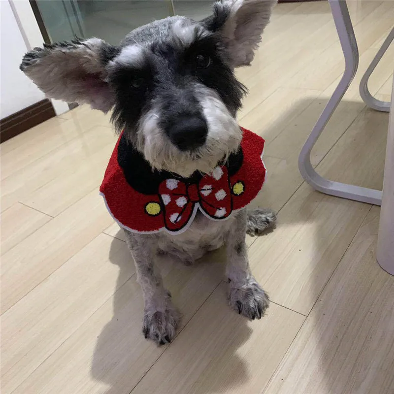 Бандана нагрудник для кошек и собак Регулируемый шарф ошейник с милым сердцем