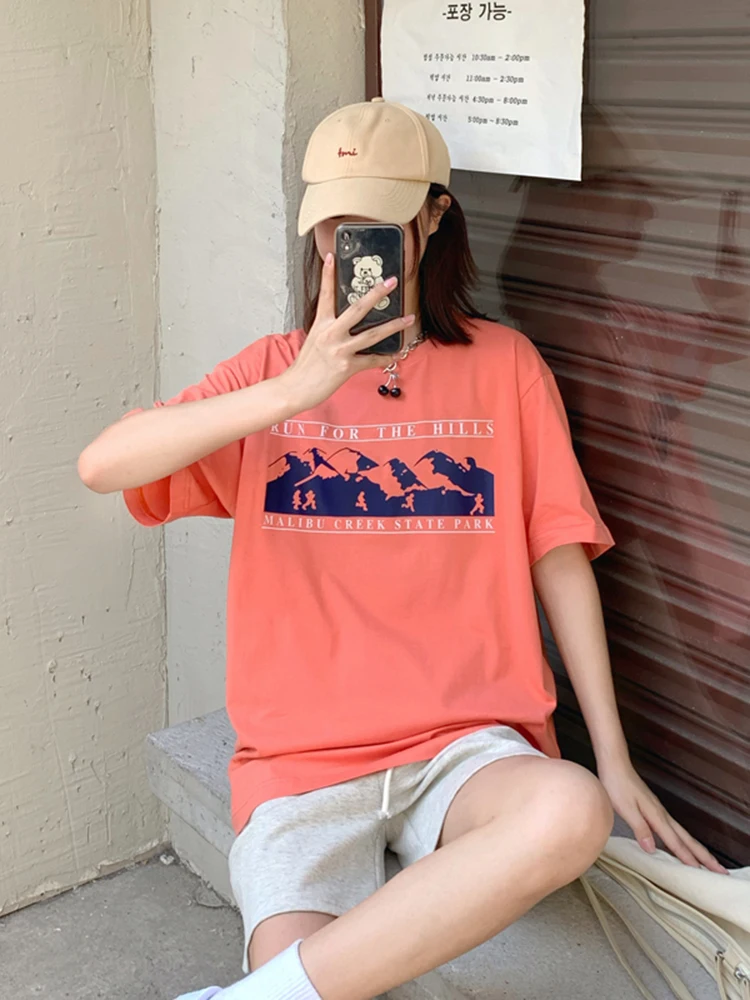 4 размера повседневные M-2xl универсальные базовые с коротким рукавом винтажные