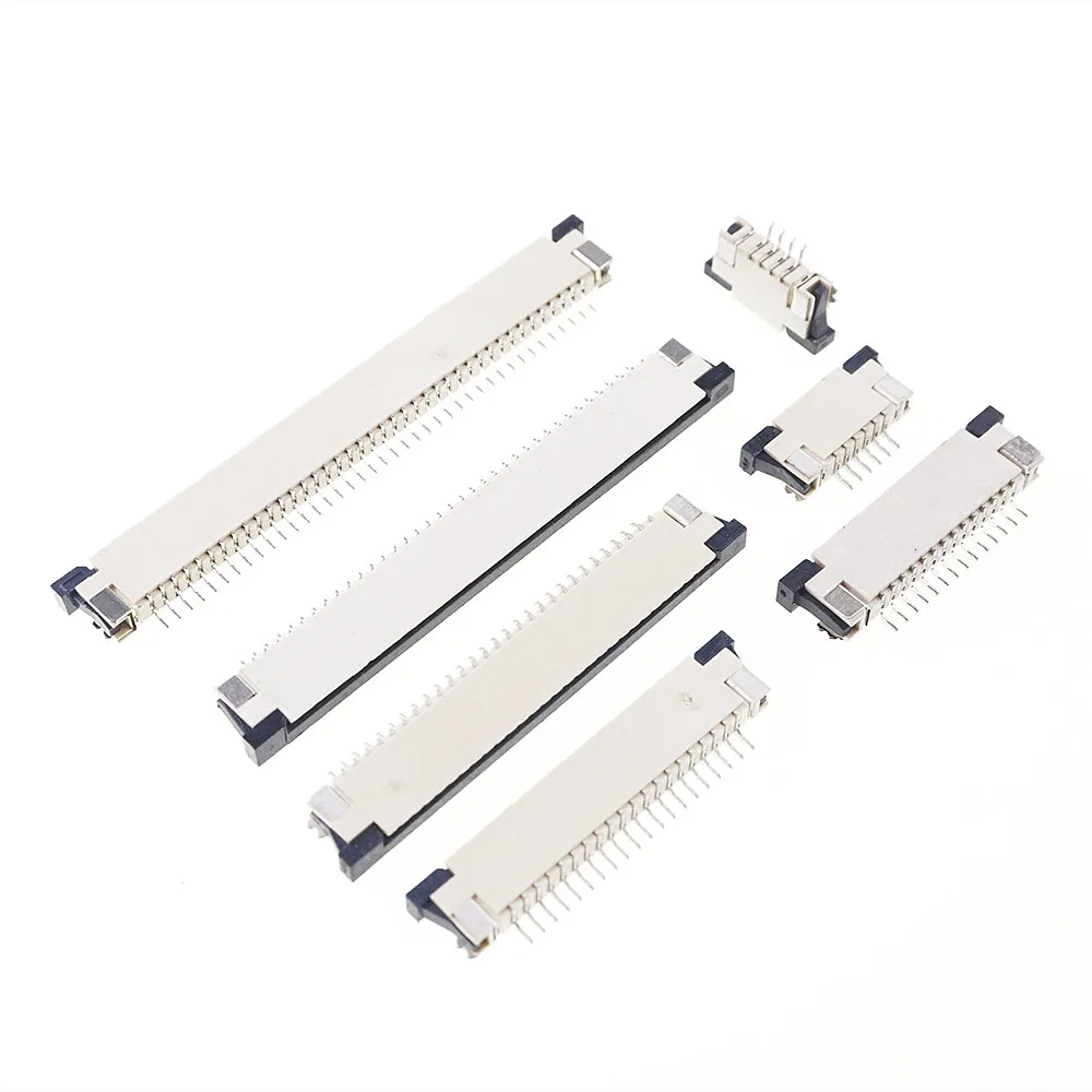 2000 шт./лента и катушка FFC / FPC коннектор 1 0 мм 4 Pin 5 6 7 8 10 12 14 16 18 20 22 24 26 28 30 P нижний