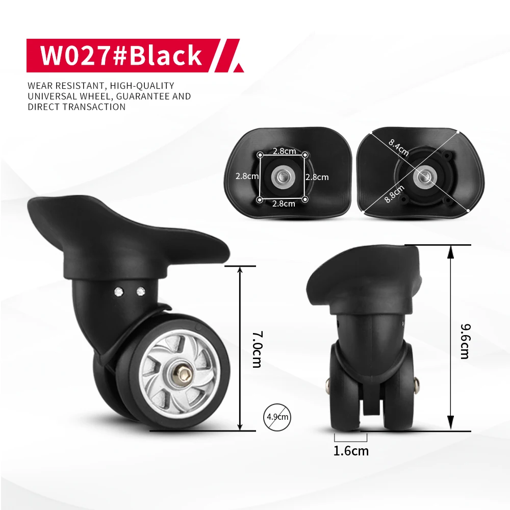 DiLong W027 Luggage wheel accessories universal wheel suitcase luggage trolley case silent Anti-skid roller pulley casters