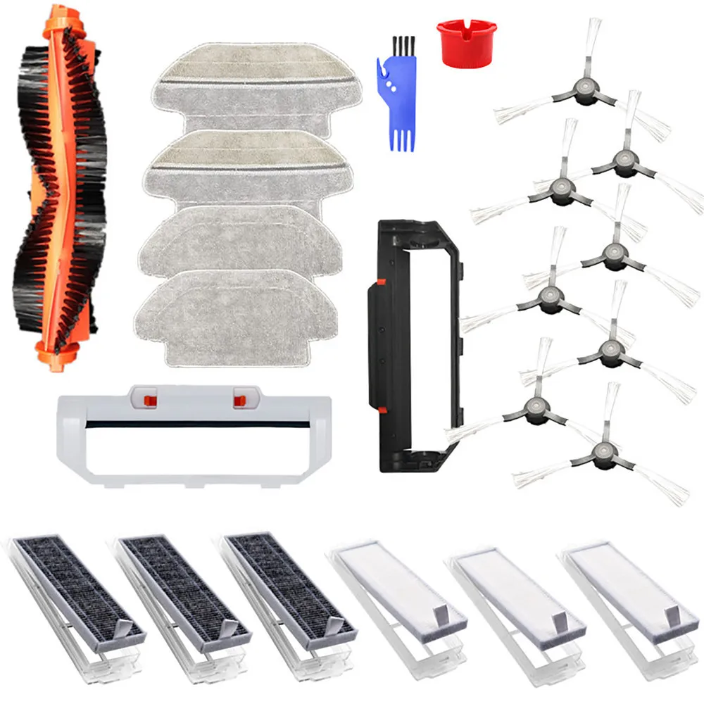 

Side Brushes Roller Brush for Viomi V2 Pro V-RVCLM21B Main Brushes Cover Filters Mop Cloths for Mijia STYJ02YM Vacuum Cleaner