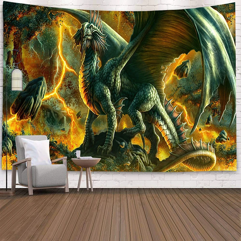 Настенный Ковер с драконом украшения для гостиной спальни гобелен декор комнаты