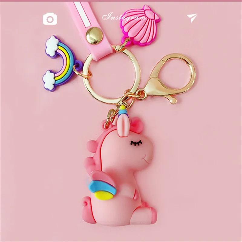 Фэнтезийный Радужный ПВХ-брелок в виде животного для мужчин и женщин украшение