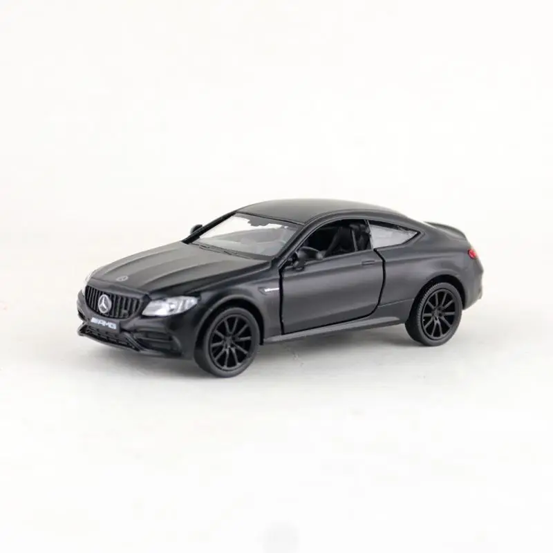 Mattle Black RMZ город/1:36 Масштаб/литая под давлением металлическая Игрушечная модель автомобиля/C63 S AMG Супер гоночный автомобиль/образовательная Коллекция/подарок для детей - Цвет: Mattle Black