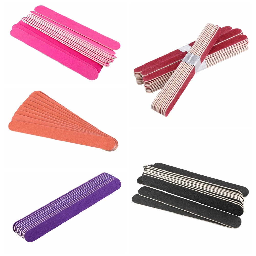 

10/40pcs Nail Art Manicure Buffer Sanding Nail Files Wood Crescent Sandpaper Grit Manicure Device Nail Art Decorations Tool