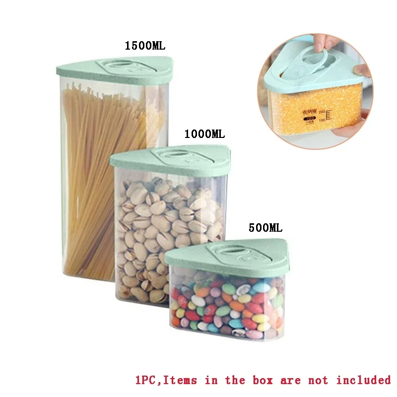 Кухонный Контейнер пластиковый ящик треугольная пищевая коробка для хранения