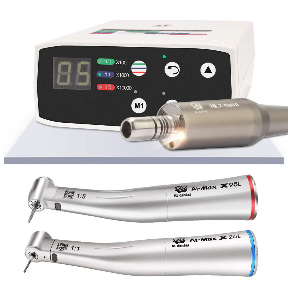 

Медицинские принадлежности, портативный бесщеточный микромотор со светодиодным стоматологическим блоком с углом поворота 1:5,1:1, низкоскор...