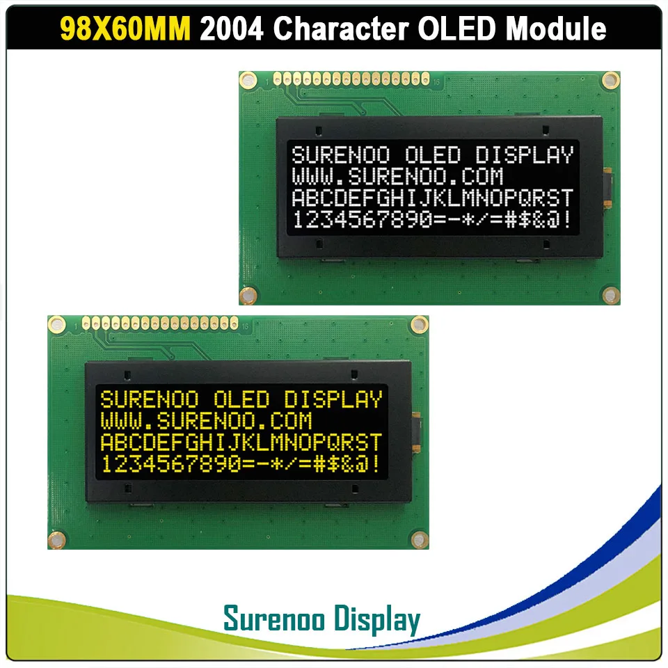 Реальный OLED дисплей 2004 дюйма 204 20*4 символов COG ЖК модуль экран LCM встроенный US2011