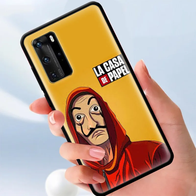 

Soft Case for Huawei P40 P30 P20 P10 Pro Plus Lite E Silicone Phone Shell For HUAWEI Mate 40 RS 20 10 Money Heist House Of Paper