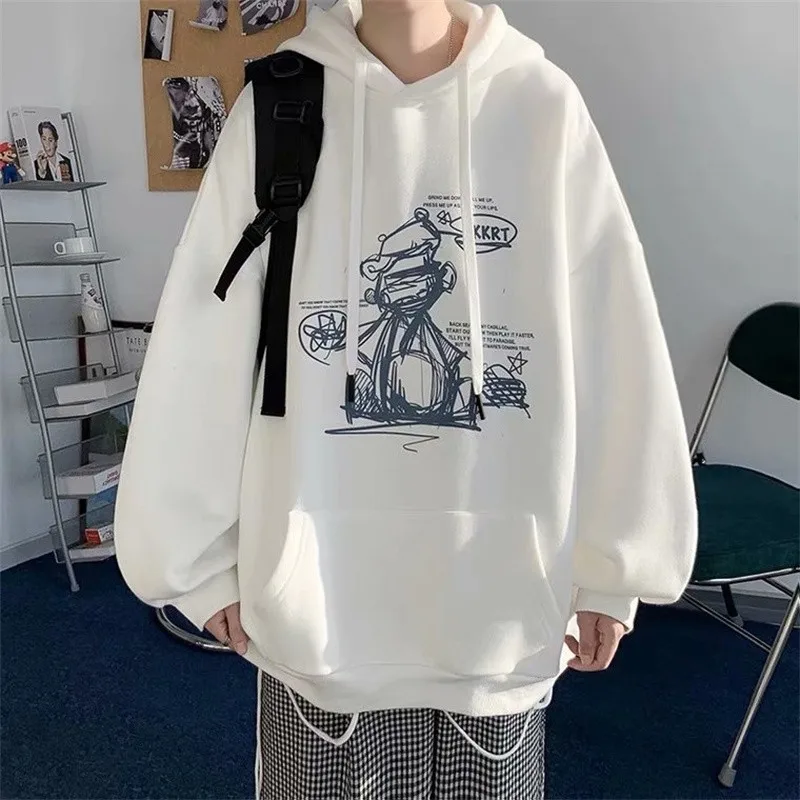 

Мужское нижнее белье, тонкий топ для мальчиков на весну и осень, свободное универсальное пальто с капюшоном, новинка 2021