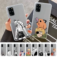 fhnblj chainsaw man phone case for samsung a 10 20 30 50s 70 51 52 71 4g 12 31 21 31 s 20 21 plus ultra
