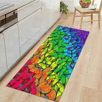 butterfly pattern kitchen mat entrance doormat home aesthetic style decoration living room carpet bathroom non slip rug