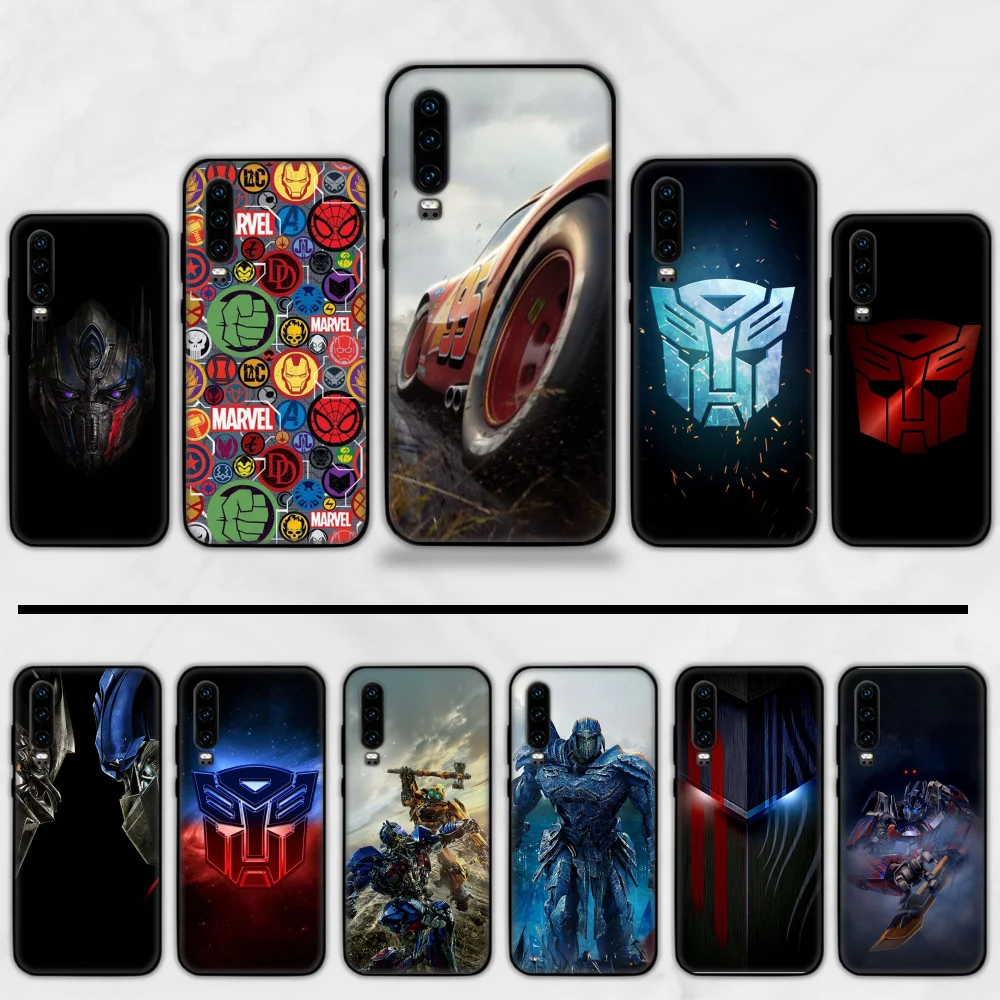 Трансформеры Мягкий Силиконовый ТПУ чехол для телефона Funda Huawei P9 P10 P20 P30 Lite 2016 2017