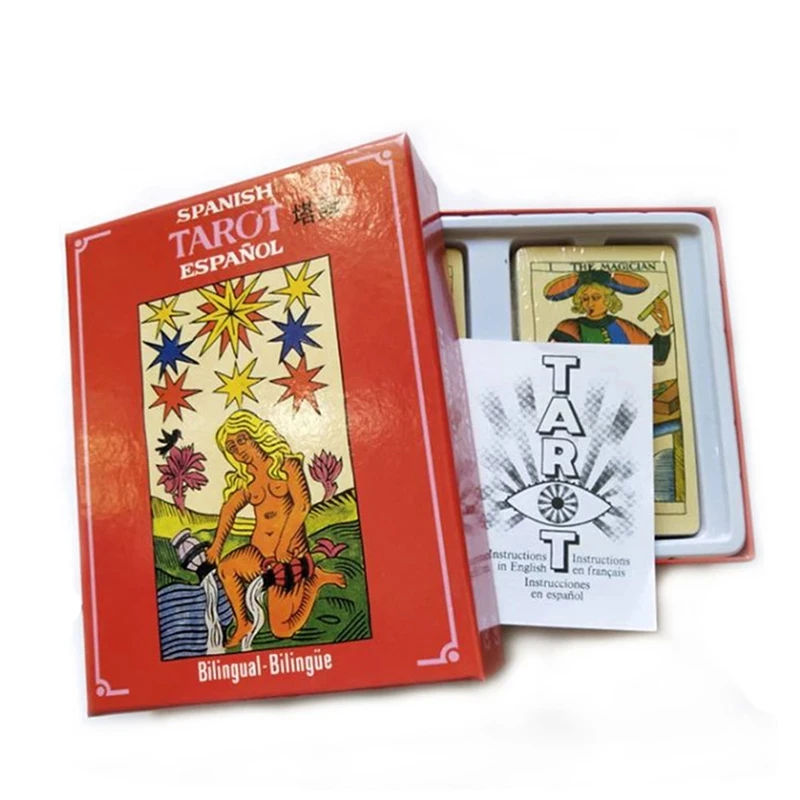 

High Quality Tarot Board Game Funny Cards Game Classic Spanish Tarot Game 22pcs/78pcs/100pcs Cards with guidebook Gift