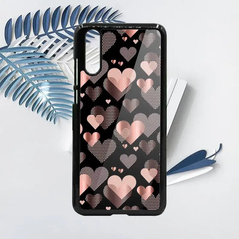 

Gold Rose Glitter Love Phone Case PC For Samsung galaxy S note 8 9 20 10 e lite2019 plus pro ultra