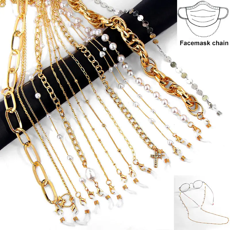 

Caraquet Kid Women Glasses Chain Face Mask Chain Necklace Multifunction Strap Nonslip Eyeglass Holder Cord Neck Necklace Jewelry